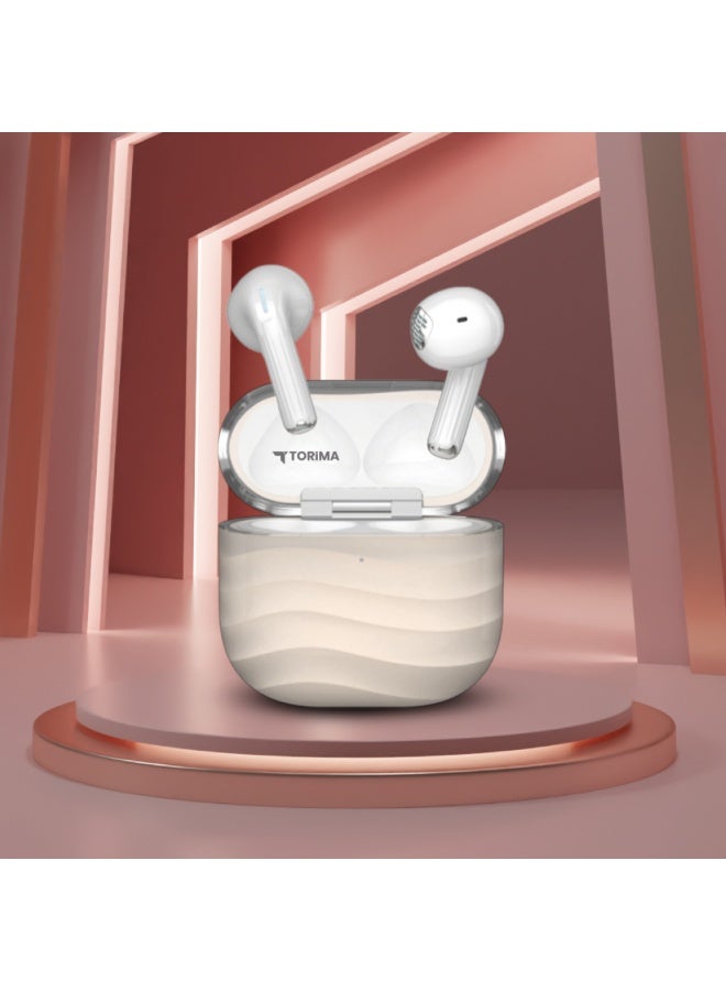 Torima سماعة أذن لاسلكية TORİMA G04 باللون البيج - Image 4